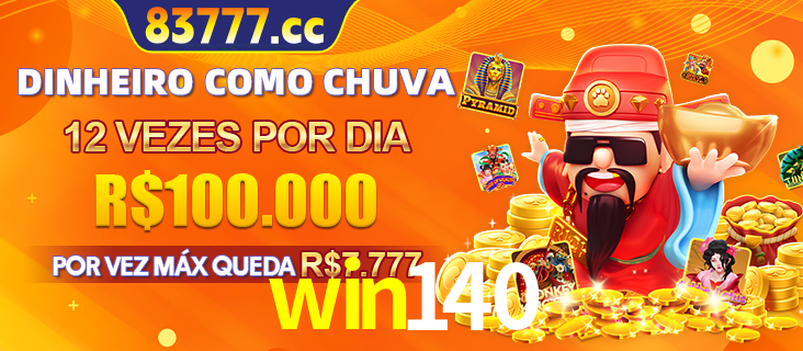 Banner do programa de recompensas Recomende para amigos do win140, detalhando os bônus por convidar amigos, com prêmios que chegam a R$288.888.