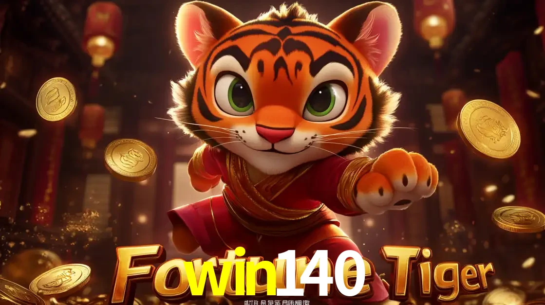 O carismático mascote do jogo de slot Fortune Tiger, um tigre fofo em pose de artes marciais, pronto para trazer sorte e multiplicadores de ganhos no cassino online win140.