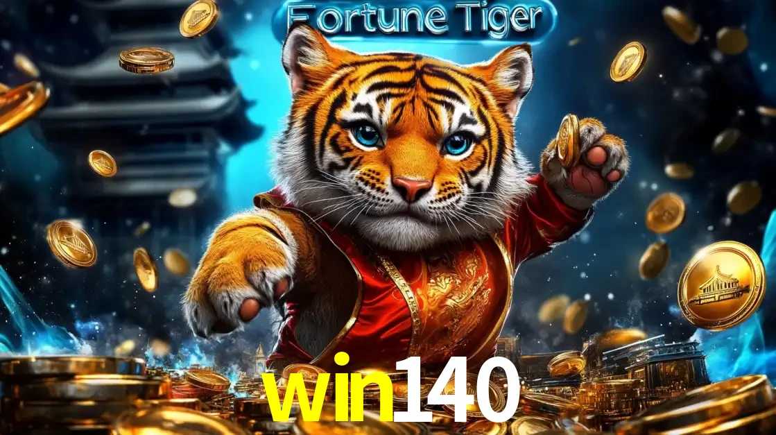 Imagem promocional do jogo de slot Fortune Tiger, com um tigre majestoso em traje tradicional cercado por uma fortuna em moedas de ouro, disponível agora no cassino win140.